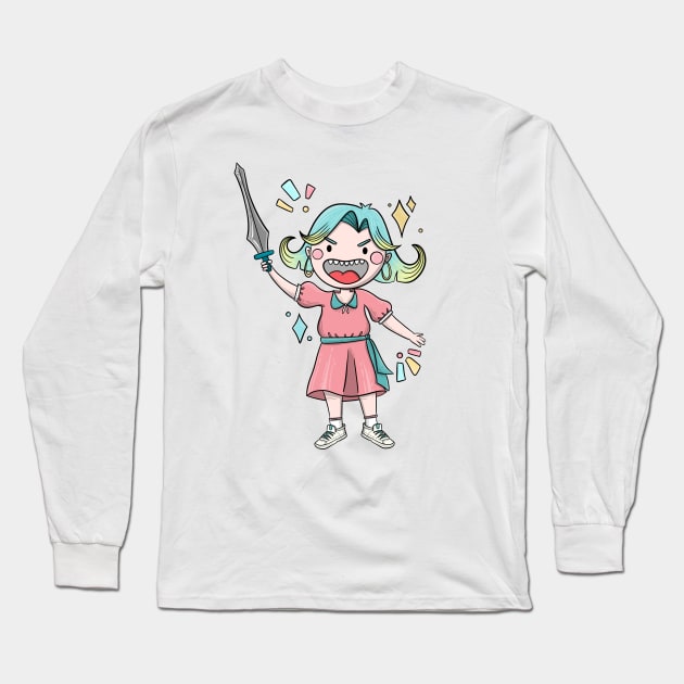 Fighter Long Sleeve T-Shirt by Nightly Crafter